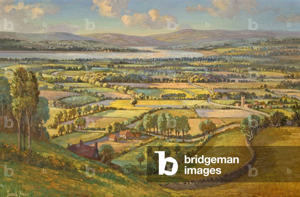 Evening Gleam, the Severn (oil on canvas)