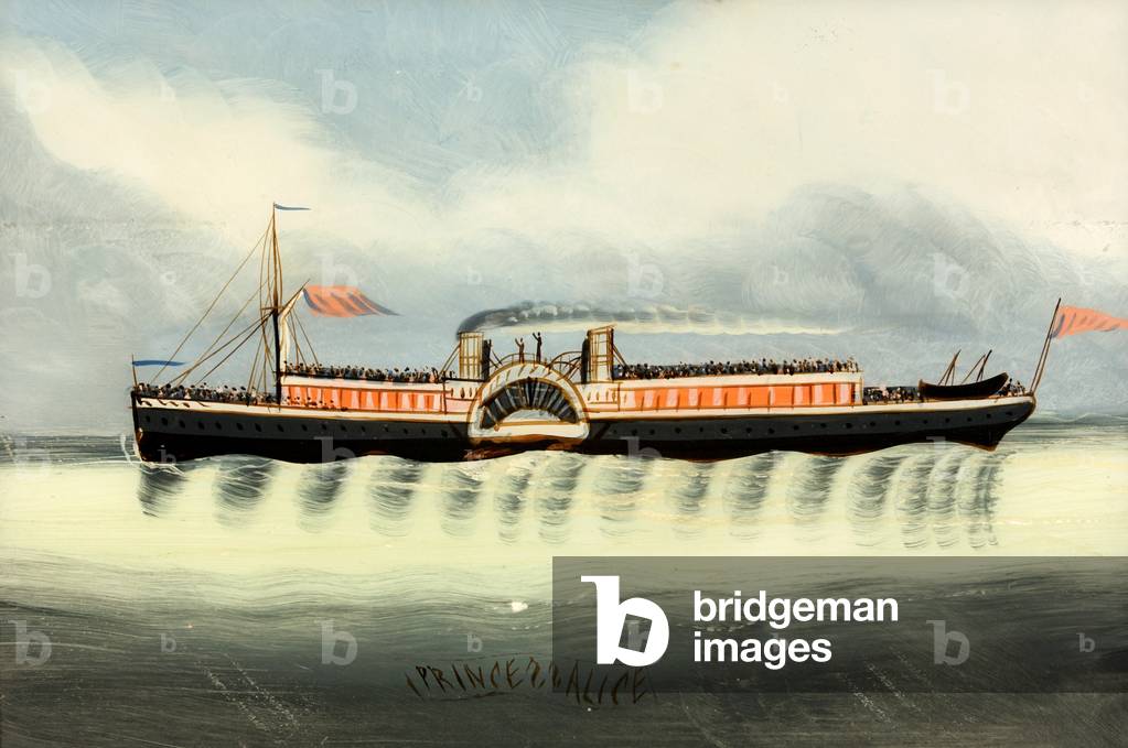 The 'Princess Alice', after 1878 (oil on glass)