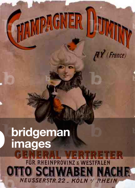 Poster advertising 'Duminy Champagne', Cologne (colour litho)