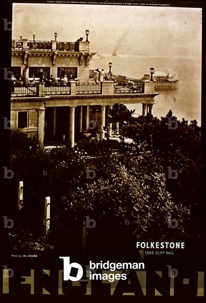 Poster advertising 'Leas Cliff Hall, Folkestone' (photo)