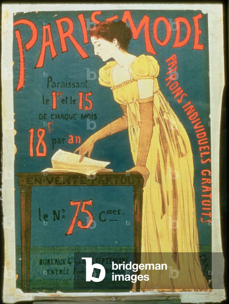 Poster advertising subscriptions to 'Paris Mode' Magazine (colour litho)