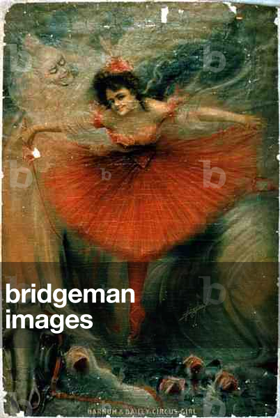 'Barnum and Bailey Circus Girl' (colour litho)