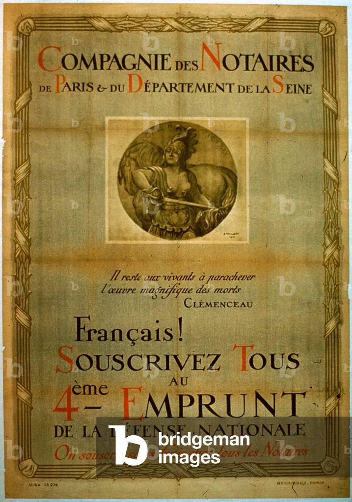 Company of Notaries of Paris Department of Seine (colour litho)