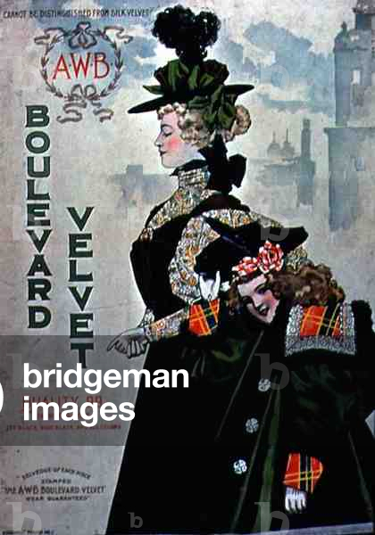 Poster advertising 'A.W.B Boulevard Velvet' (colour litho)