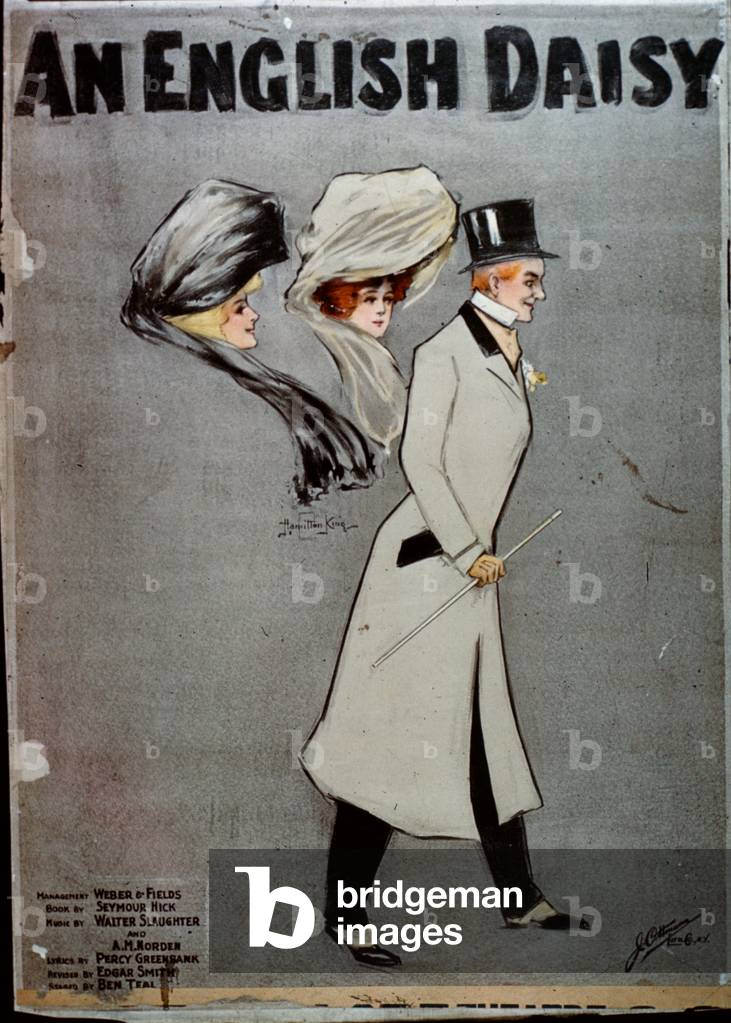 Poster for the Broadway musical An English Daisy, c.1904 (colour litho)
