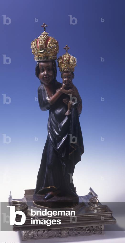 Original statuette of the Virgin Mary of Svatá Hora, c.1348 (polychrome pear wood)