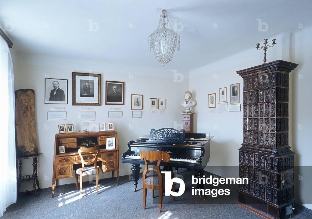 Interior with furniture belonging to Josef Suk (1874-1935), Krecovice, Czech Republic (photo)