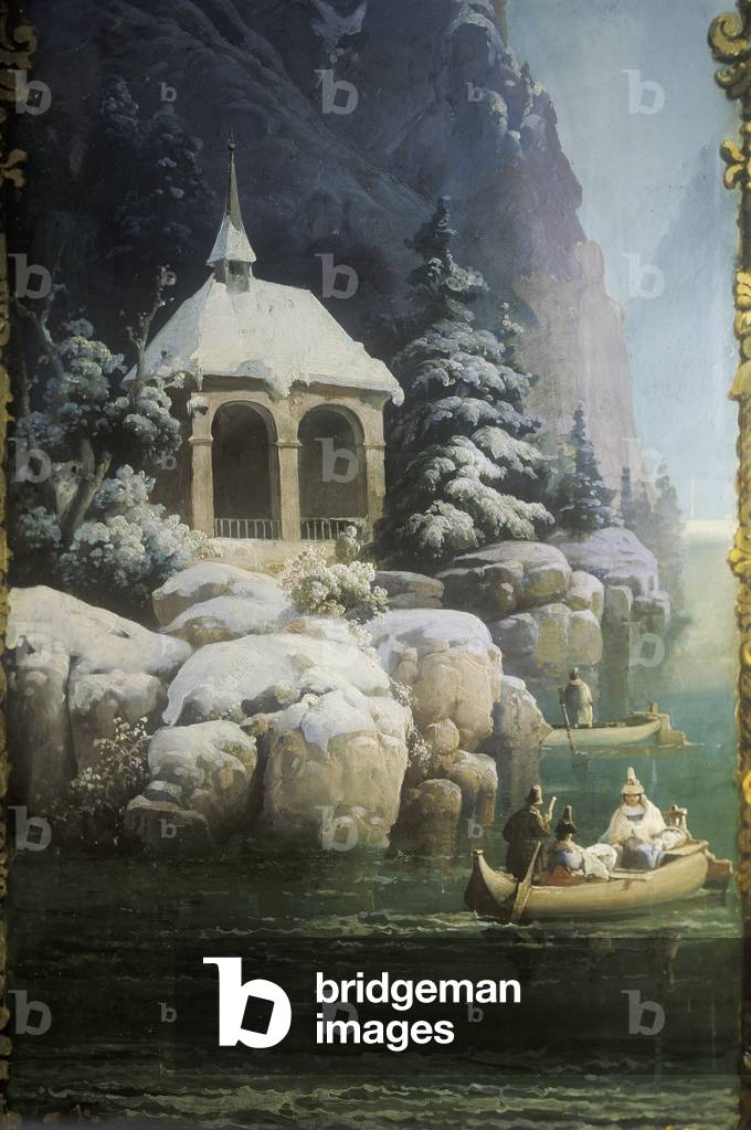 Tell's Chapel at Vierwaldstättersee (Lake Lucerne), 1850s (wall painting)