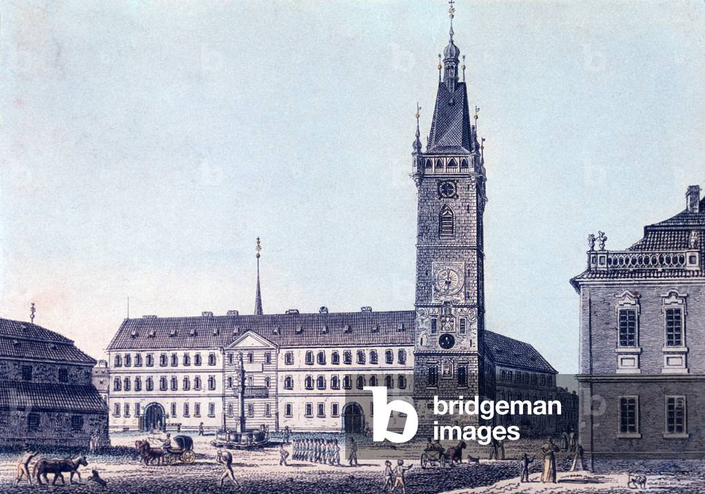 New Town Hall, c.1830 (coloured engraving)