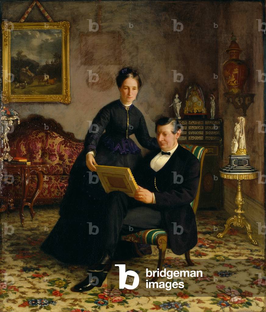 Image of Painting depicting Mr Robert Constantin and Mrs Maria Eleonora Berggren (oil on canvas), 19th century