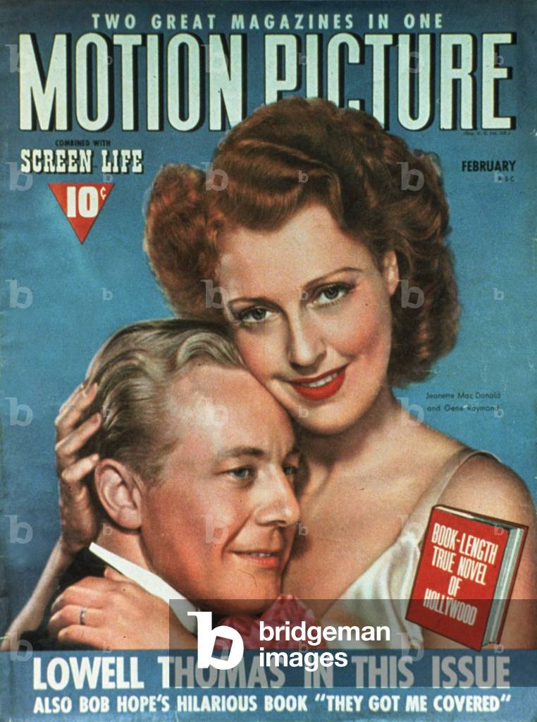 Gene Raymond and Jeanette MacDonald on the cover of Motion Picture