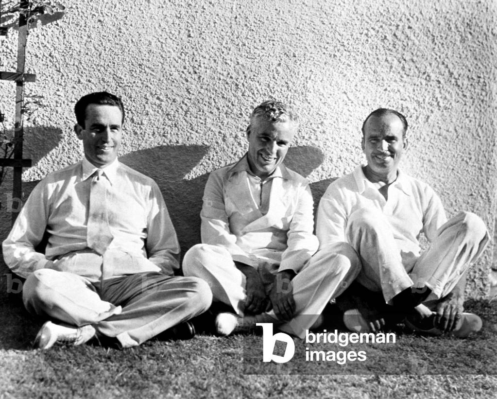 Charlie Chaplin, Douglas Fairbanks and Harold Lloyd in 1935