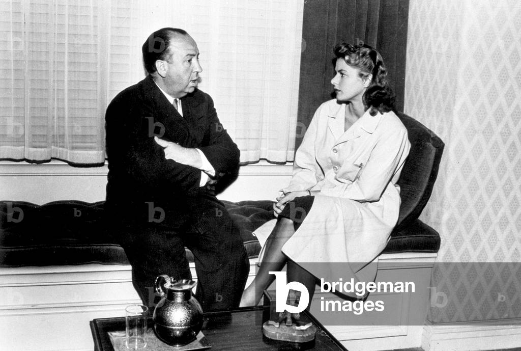 Alfred Hitchcock et Ingrid Bergman