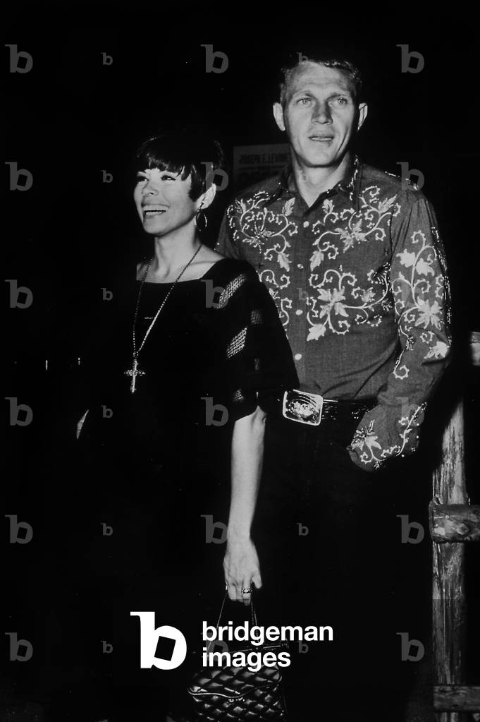 Steve McQueen and his wife Neile Adams-McQueen