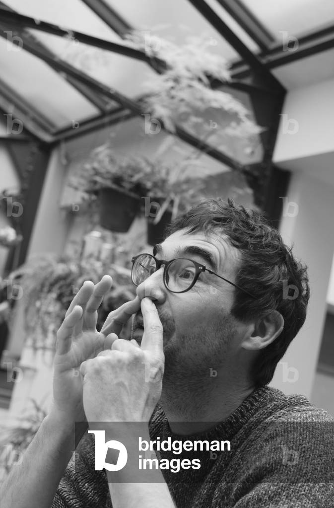 Portrait of Quentin Garel (b/w photo, February 27, 2020)