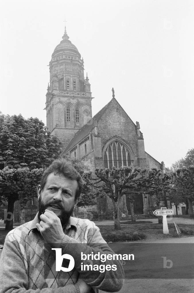 Portrait of Gilles Perrault at Sainte-Marie-du-Mont, France, April 18, 1978