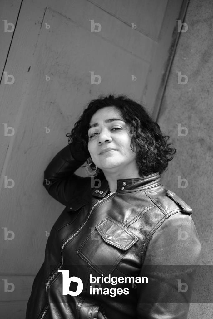 Portrait of Dima Abdallah (b/w photo, June 26, 2021)