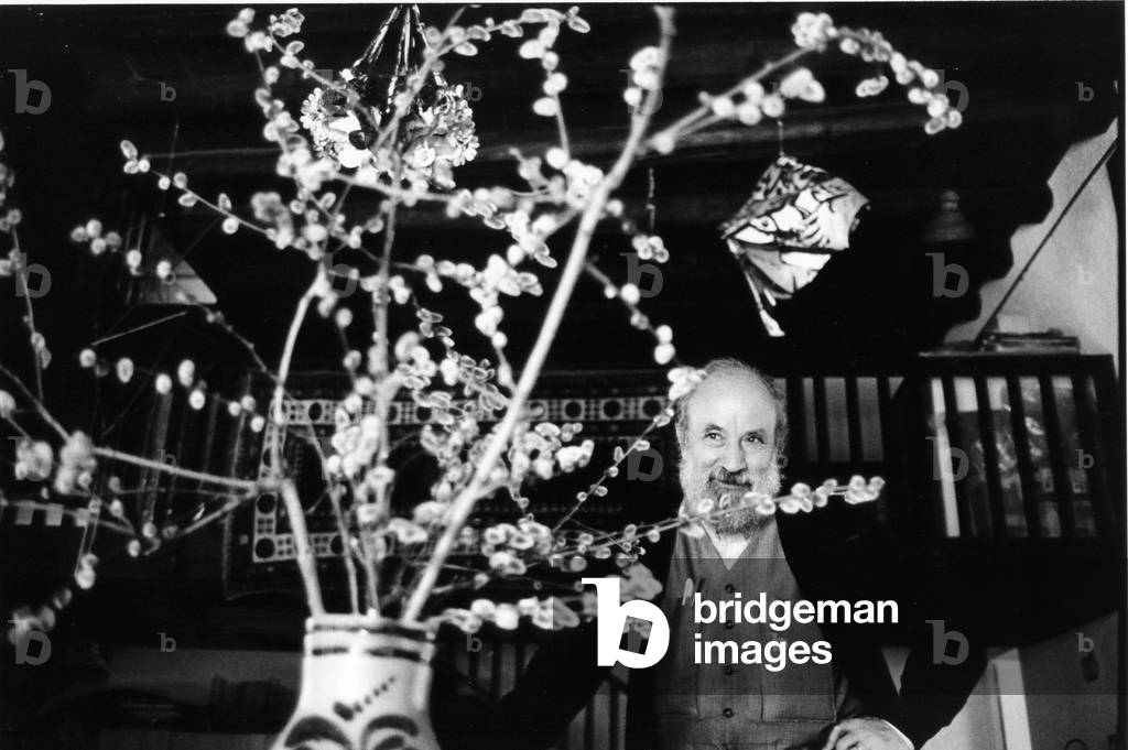 05 Mar 1990, Lucinges - English Writer Michel Butor at Home