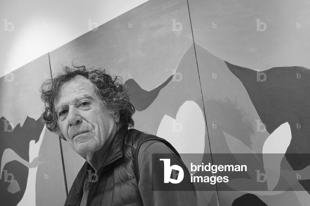 Portrait of Alain Veinstein (b/w photo, February 12, 2020)