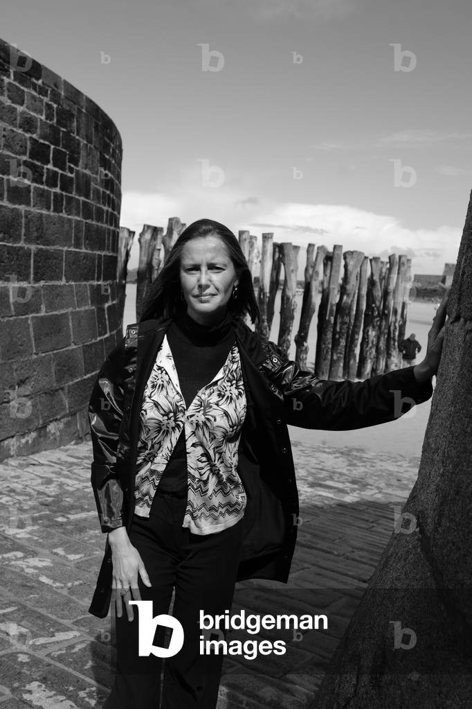 Portrait of Celine Curiol (b/w photo, May 23, 2021)