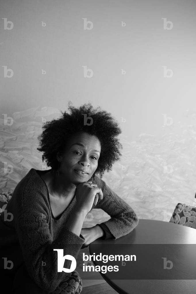 Portrait of Rachel Khan (b/w photo, May 23, 2021)