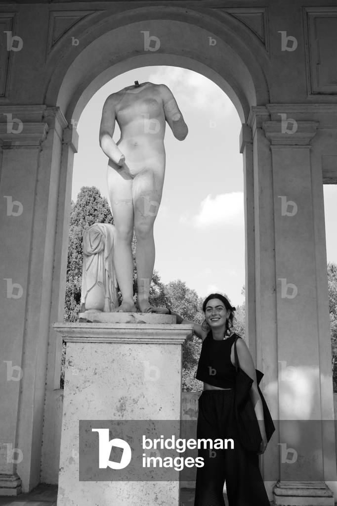 Portrait of Jeanne Vicerial (b/w photo, August 14, 2020)