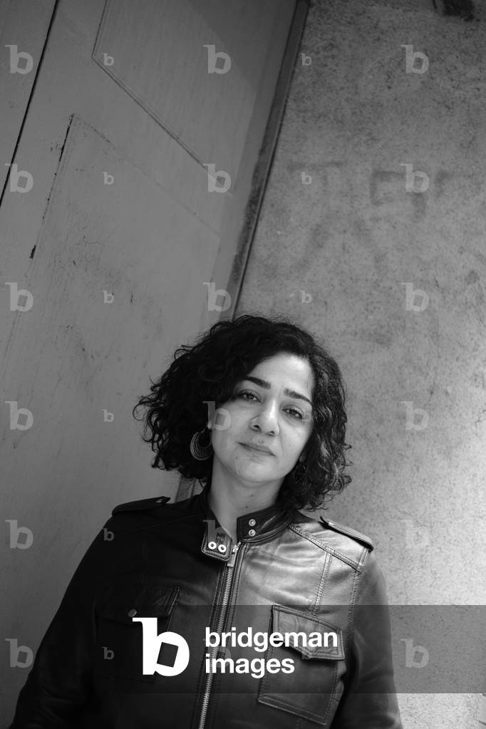 Portrait of Dima Abdallah (b/w photo, June 26, 2021)