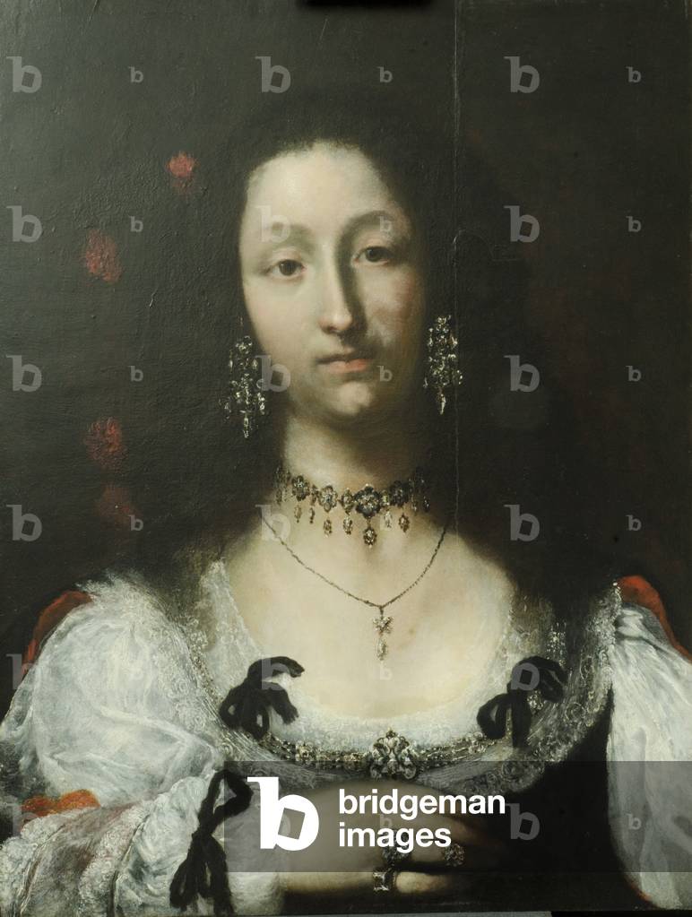 Immagine di Dipinto "ritratto di una signora olio su pannello", 17th Secolo di Girolamo Forabosco