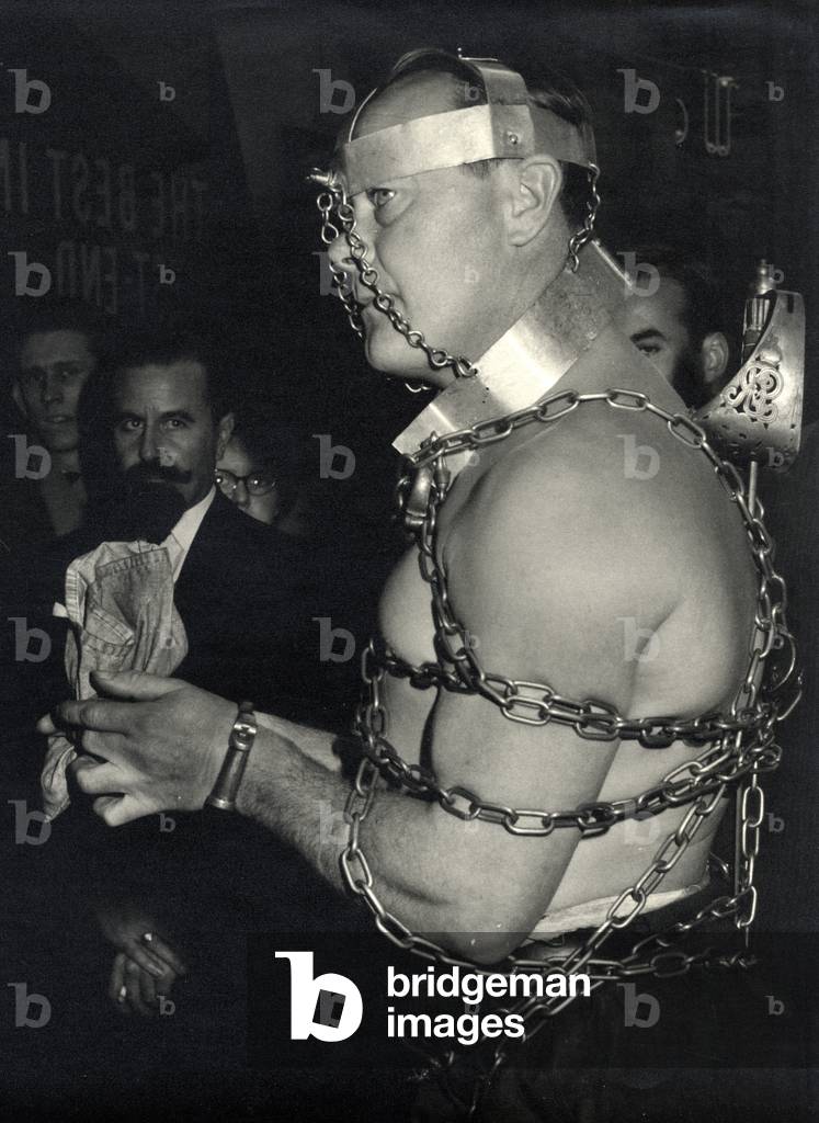 Man in chains, 1950-70 (gelatin silver print)