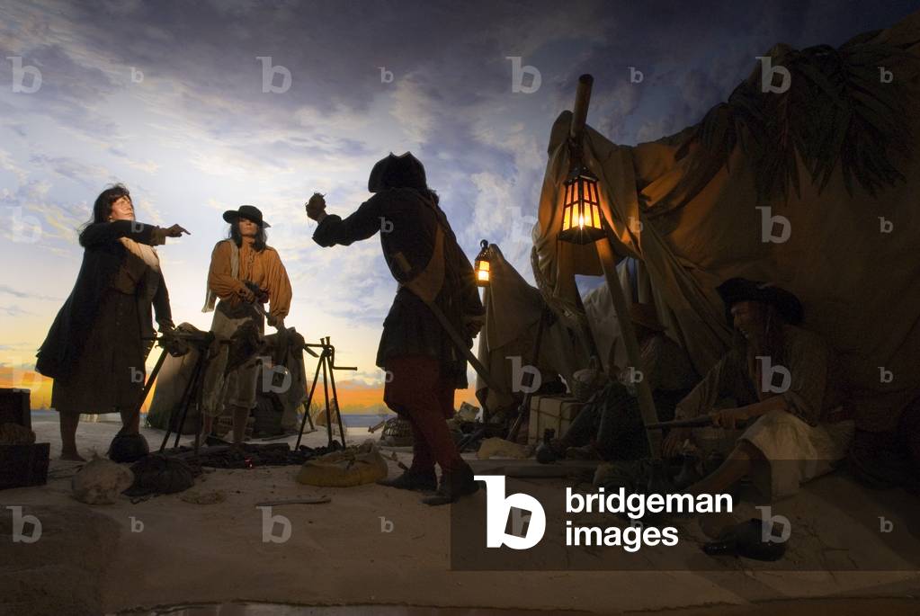 Interior decorated in the Pirate Museum, Bahamas (photo)