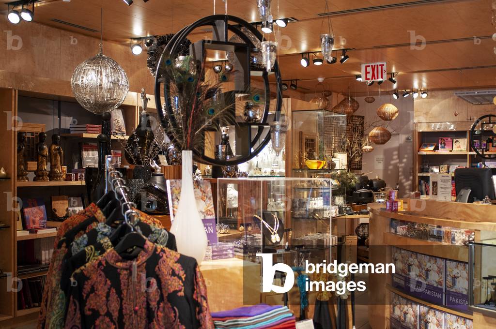 Fashion asian store inside The Museum of Asia Society, New York, USA.  (photo)