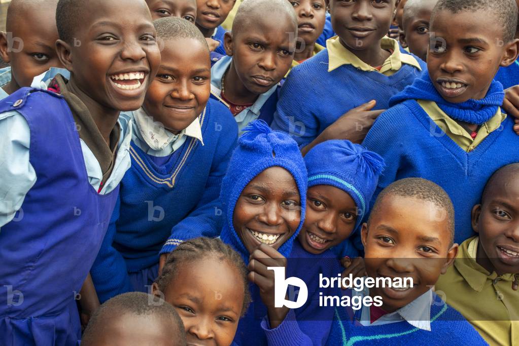 Inside primary and second school in a small village near Kitui city in the Kamba country in Kenya, Africa, 2020 (photo)