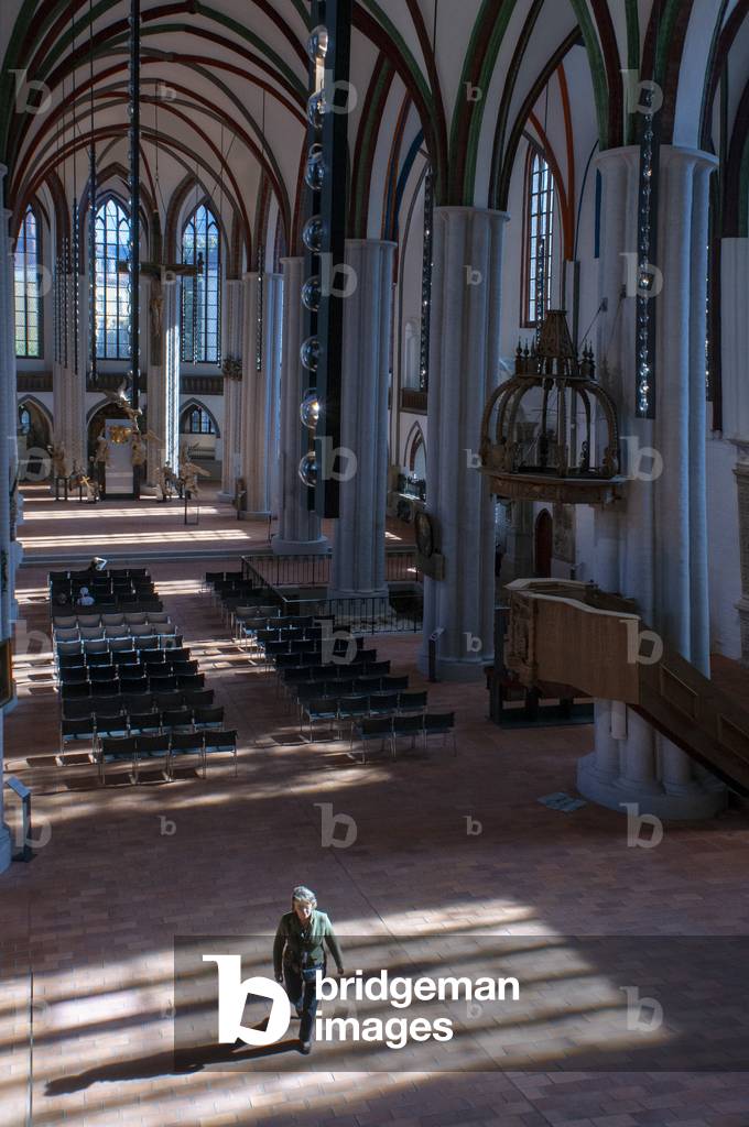 Inside interior view St Nicholas Church Nikolaikirche Mitte area Berlin, Germany (photo)