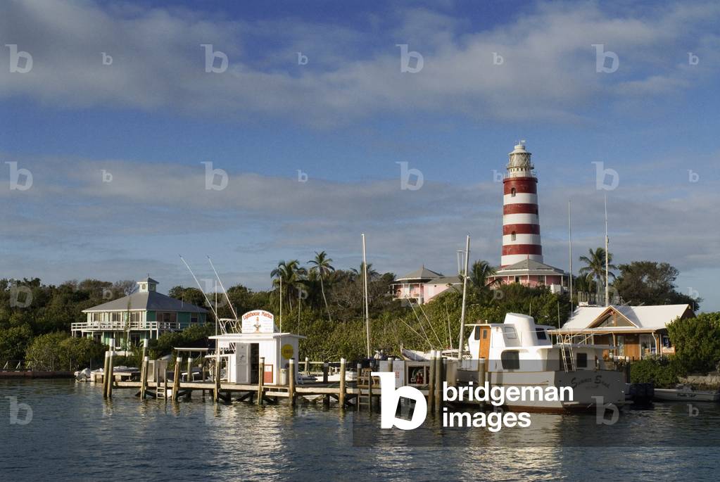 Hope Town lighthouse, Elbow Cay, Abacos, Bahamas (photo)