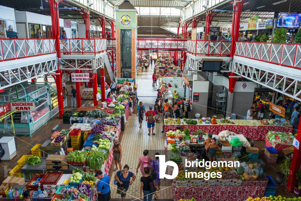 Papeete Municipal covered Market, Papeete, Tahiti, French Polynesia, Tahiti Nui, Society Islands, French Polynesia, South Pacific, 2020 (photo)