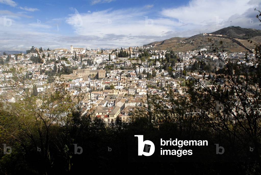 Albaycin neighborhood aerial views, The Moorish quarter in Granada, Andalucia, Spain (photo)