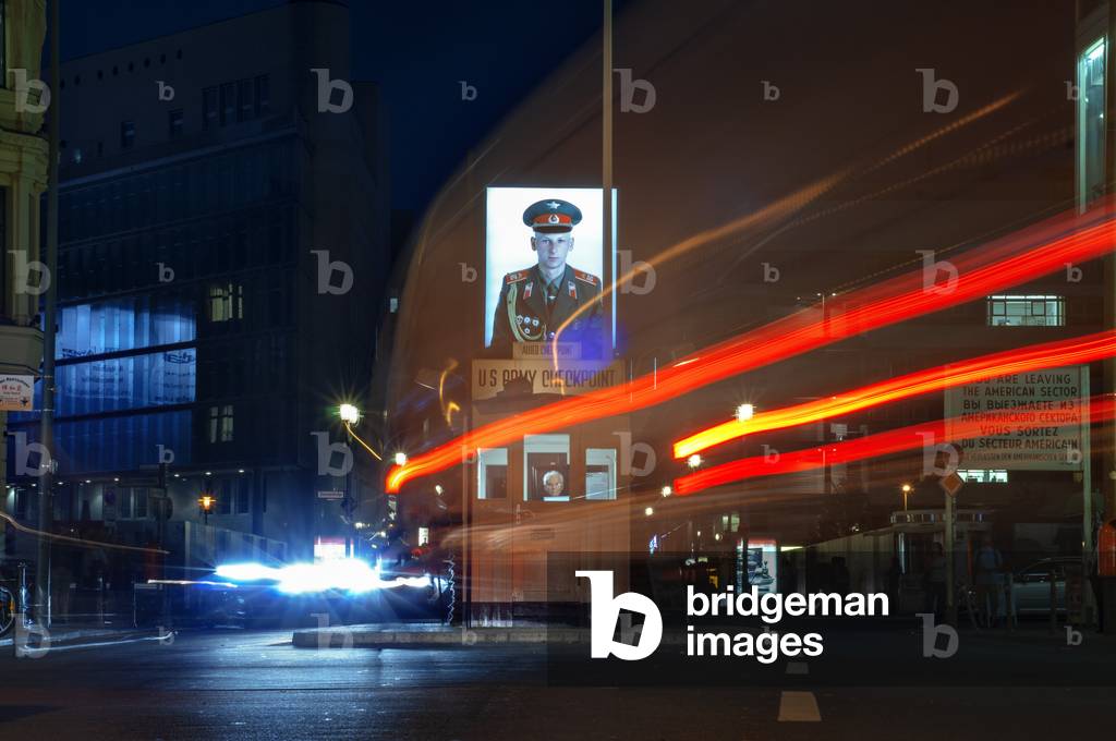 Former border crossing for diplomats in Berlin, Friedrichstrasse, Check Point Charlie in Berlin, Germany (photo)
