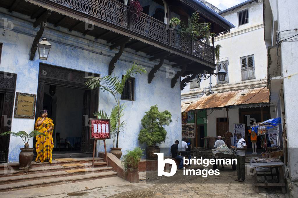 Street outside The Emerson Spice Hotel, Stonetown, Stone Town, Zanzibar, Tanzania, Africa, Africa (photo)