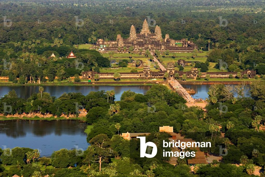 Aerial View of Angkor Wat, Cambodia  (photo)