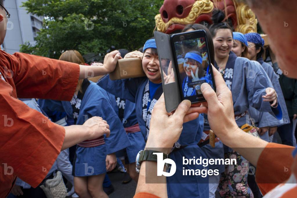 Tsukiji Shishi Matsuri: Tsukiji Lion Dance Festival, Tokyo, Japan, March 2020 (photo)
