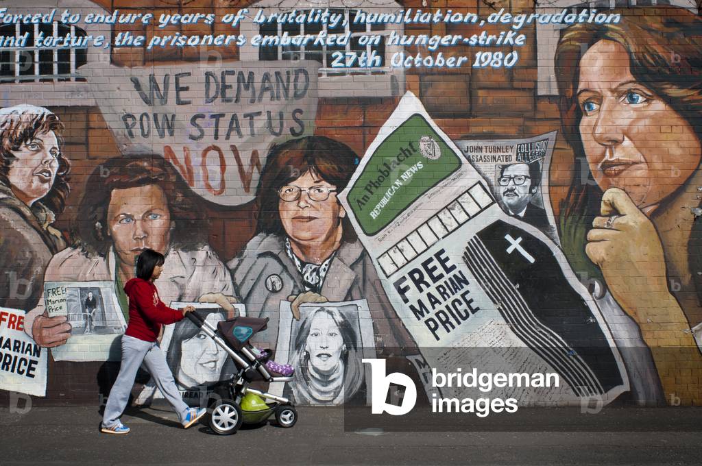 Free Marian Price wall in Falls road street, Belfast, Northern Ireland, UK (photo)
