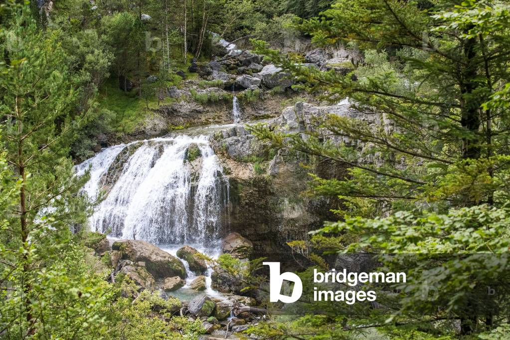 Cola de Caballo waterfall in Ordesa y Monte Perdido National Park,Ordesa, Huesca, 2021 (photo)