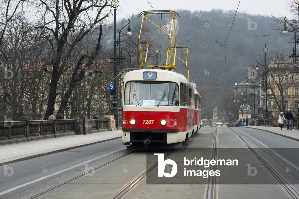 Trams in Prague, Prague, Czech Republic (photo)