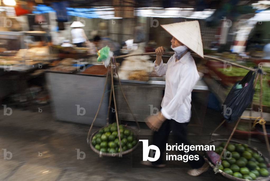 Limes seller near Hanoi Market Old Quarter, Hanoi, Vietnam (photo)