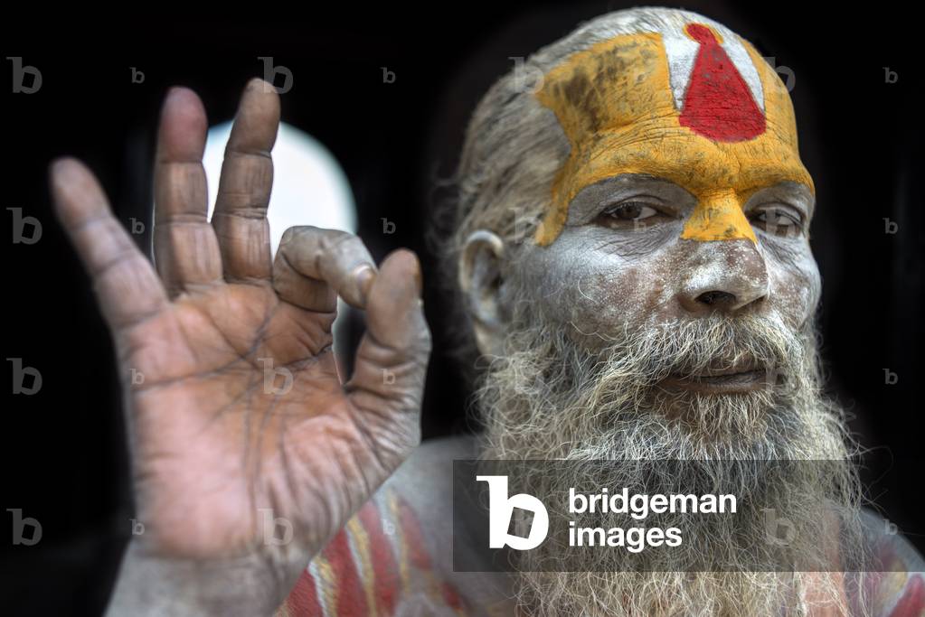 Portrait of a sadhu, Pashupatinath, Kathmandu, Nepal (photo)
