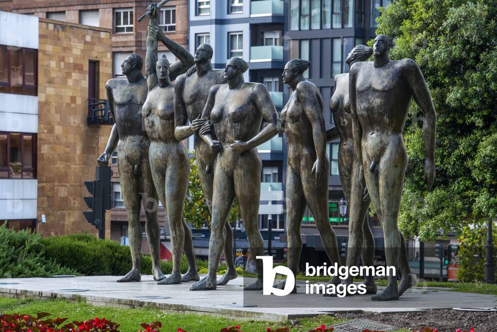 Concordia Monument in Oviedo, NORTH OF SPAIN, 2021 (photo)