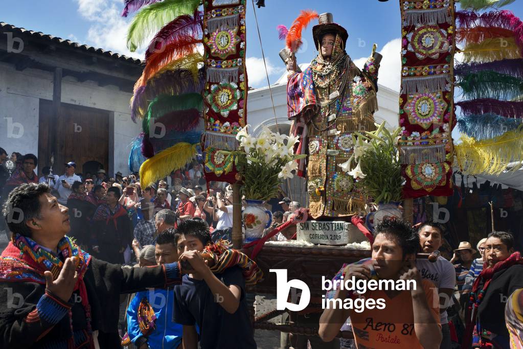Chichicastenango, Quiche, Guatemala, Central America, Processions of Festival of Santo Thomas, 2020 (photo)