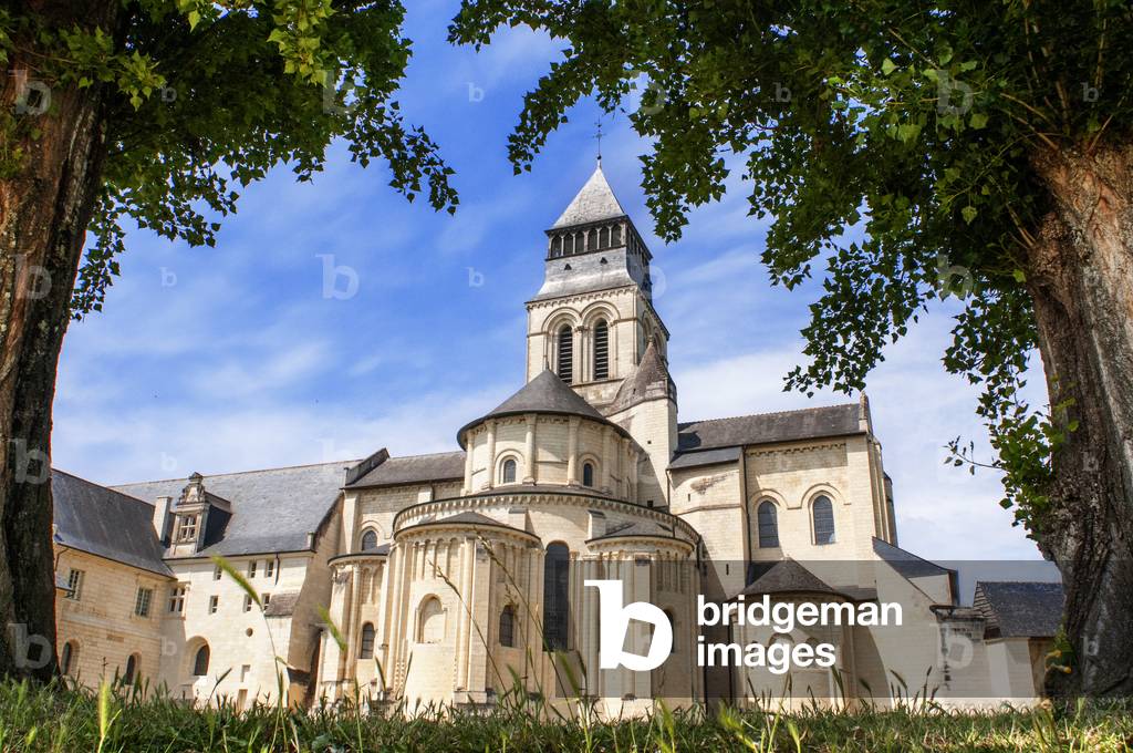 Exterior of Byzantine style kitchen building at Fontevraud Abbey, Fontevraud l'Abbaye, Maine-et-Loire, Pays-de-la-Loire, France, 2020 (photo)