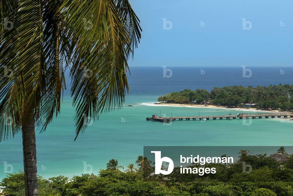 Aerial view in the beach, Corn Island, Caribbean Sea, Nicaragua, Central America, America (photo)