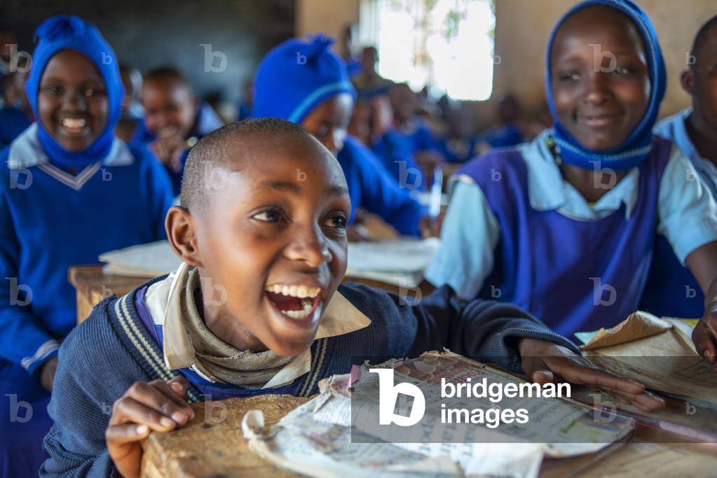 Inside primary and second school in a small village near Kitui city in the Kamba country in Kenya, Africa, 2020 (photo)